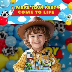 ALL-IN-1 themed Balloons Arch Kit for It’s A Boy Story Baby Shower Decoration…