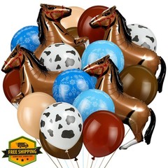 Hungdao 52pc Western Horse Balloon Cowboy Birthday Baby Shower