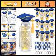2026 Graduation Table Decorations – 12 Sets Centerpieces with LED Lights, Felt H