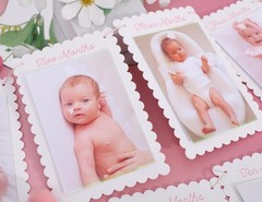 MADENG DIY First Year Monthly Photo Banner, Baby Girls One Year Pink Scallope…