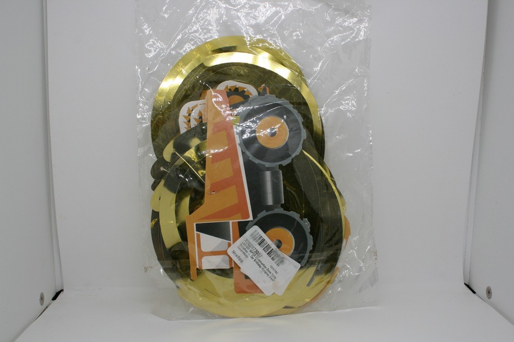 Construction Zone Hanging Danglers 30 Pack Foil Paper Party Decoration