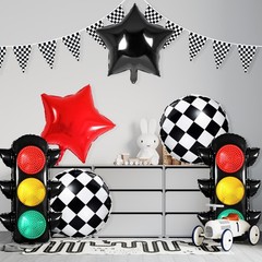 Race Car Birthday Party Decorations with Traffic Light Balloons,Automobile Pa…