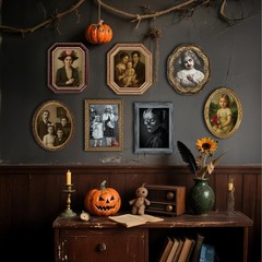 Waterproof 3D Changing Face Portraits – 12 Pack Horror Wall Decor for Halloween