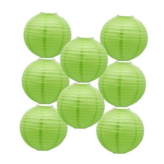 Sage Green Paper Lanterns Chinese Round Lanterns for Ceiling 12in sage green