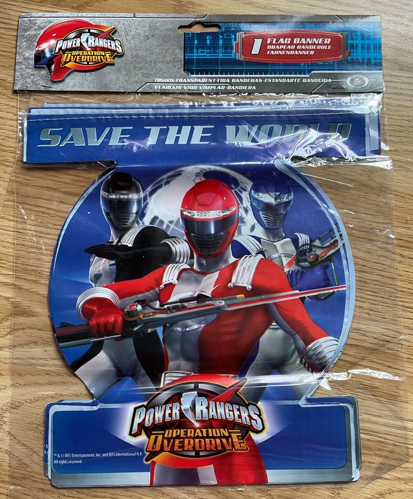 Power Rangers Party Flag Banner birthday celebrations