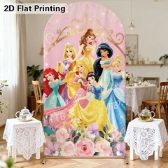 Princess Arch Backdrop Cover Girls Birthday Background Party Decoration Prop