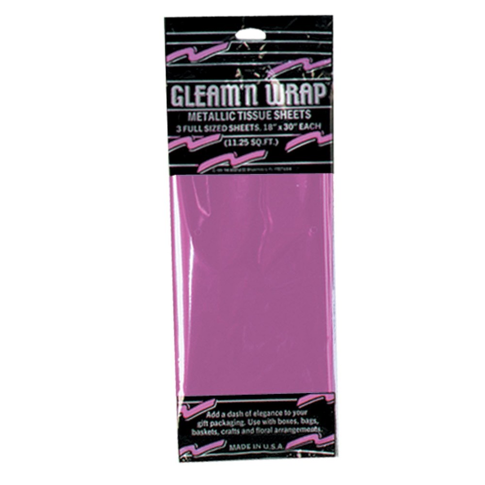 Beistle Cerise Gleam N Wrap Metallic Sheets – General Occasion | Party Supply