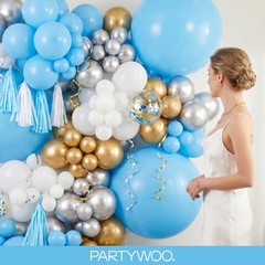 Light Blue Balloons 127pcs Different Sizes Pack of 36 18 12 10 5 Inch Baby Pa…