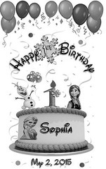 10 Personalized Frozen Happy Birthday Luminaries Vellum Centerpieces Party Decor