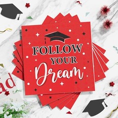 Eco-Friendly 175PCS Graduation Tableware—Disposable & Effortless Clean-Up
