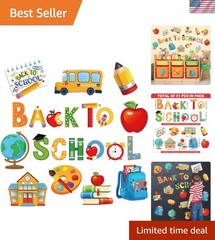 Assorted 51 Paper Cutouts for Back to School – Perfect for Classrooms & Parties