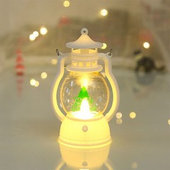4Pcs LED Electronic Candle Christmas Decoration Santa Snowman Portable Oil Lamp