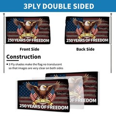 250th Anniversary Flag 3×5 Ft Double Sided 3 Ply Patriotic Eagle 250 Years Freed