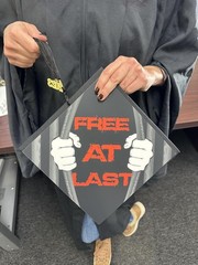 Customizable Black Graduation Cap Topper – Lightweight Plastic, Hand Wash Only