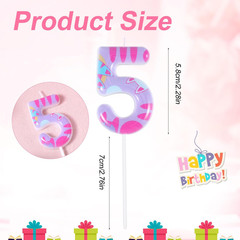 Cat Themed Birthday Number Candle, Cartoon Birthday Decorations Kitty Cat Numera