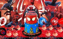 Spider Man Boys Party Decoration Marvel Birthday Supplies Foil Balloons Backdrop