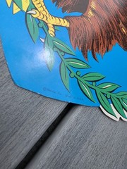 Vtg Beistle Patriotic Bald Eagle Die Cut Wall Decoration USA 17.5″ c1970s b27