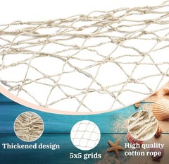 Fish Net Decorations for Party – 2PCS 39.37 * 78.74 in Fishing Net Decoration…