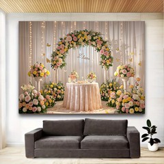 5x3FT/5x7FT Mr & Mrs Backdrop Wedding Celebrations Party Background Props Decor