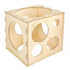 9 Sizes Collapsible Wood Balloon Sizer Cube Box for Balloons Decorations, Bal…