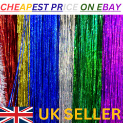 2M-3M FOIL FRINGE TINSEL BACKDROP CURTAIN DOOR WEDDING BIRTHDAY PARTY FOIL DECOR