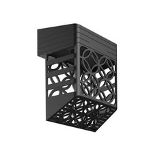 Black ABS+PC Solar LED Garden Light for Fence or Wall 10.27×8.34×5.16cm