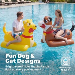 Inflatable Pool Float Battle Game Set for Kids Adults-Includes 2 Giant Ride O…
