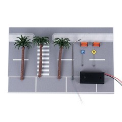 Realistic Diorama Car Parking for lot with LED Lights for Miniature Displays