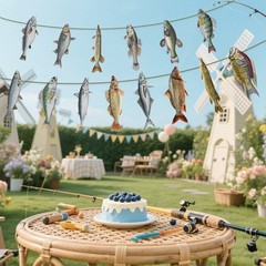 Fish Shape Hanging Decoration Ceiling Ornament For Birthday Party Decoration