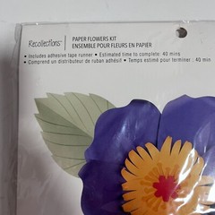 Recollections Paper Flower Kit Make 2 Blue Orange Tropical Party Decoration Luau