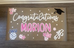 Customizable Hand Painted Banner for Any Occasion, Painted birthday banner 3×5
