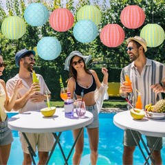 Baquler 8in Pool Party Lanterns Funny Colors Summer
