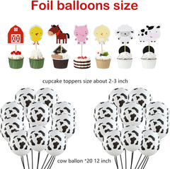 Sumind Farm Birthday Decorations Farm Birthday Party Supplies Animals Cow Theme