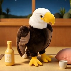 Bald Eagle Stuffed Animal Plush Toy Soft American Eagle Plush for Kid Home Decor