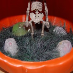 Vintage Halloween decor Pumpkin Grave Motion Sensor Light up Noise making Gemmy