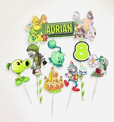 Personalized Plants vs Zombies Cake Topper