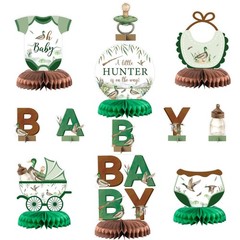 Duck Hunting Baby Shower Honeycomb Centerpieces – 12P Summer Mallard Duck Par…