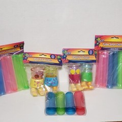 Tropical Luau Party Decorations Shot Glasses Plastic Y2K Tube Shot Cup Tiki Cups