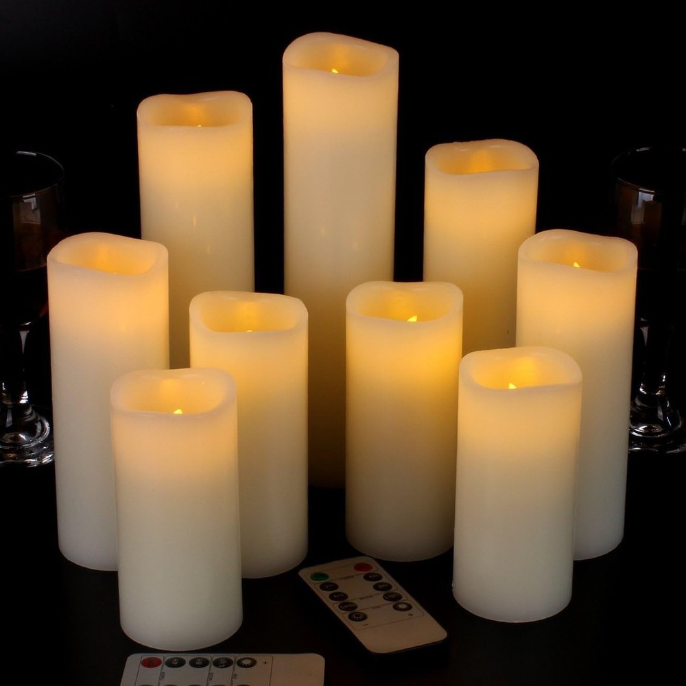 Vinkor Flameless Candles Battery Operated Candles Real Wax Pillar LED Candles…