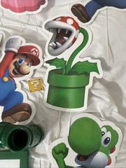 Mario Bros Party Decoration Paper Theme Princess Peach Mario Luigi Wall 19 Piece