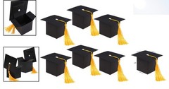 30-Piece Graduation Cap Candy Boxes – Stylish Black Favors for Any Grad Party