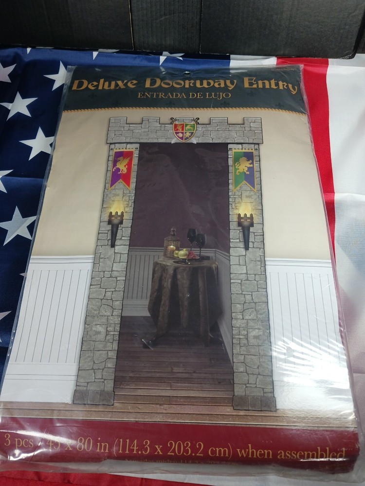 NEW Medieval Castle Door Doorway Knight Princess Party Decoration