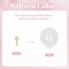 60pcs Pink and White Balloons 12inch with Clear Pastel Pearl Pink Balloons fo…