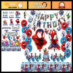 Spidey Themed Birthday Party Supplies – Banners, Tableware, Balloons & Decor