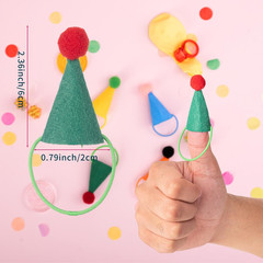 Mini Party Hats for Stuffed Animals – 12 Colorful Adjustable Cone Hats