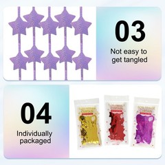 2 Pack Party Backdrop Decoration,Star Streamer Foil Fringe Curtain,Laser Pink