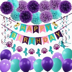 Purple Birthday Party Decorations for Birthday Wedding Party Supplies Decoration