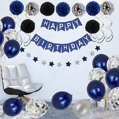 Birthday Decorations Men Blue Birthday Party Decorations for Men Women Boys G…
