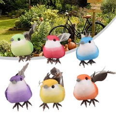 Artificial Peacock Bird Feathered Fake Realistic Garden Home Decor Hand Craft 6x