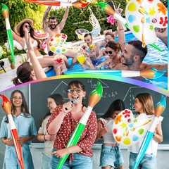 6 Pcs Inflatable Large Paint Brush Balloons Set with Color Palette Balloon 41…